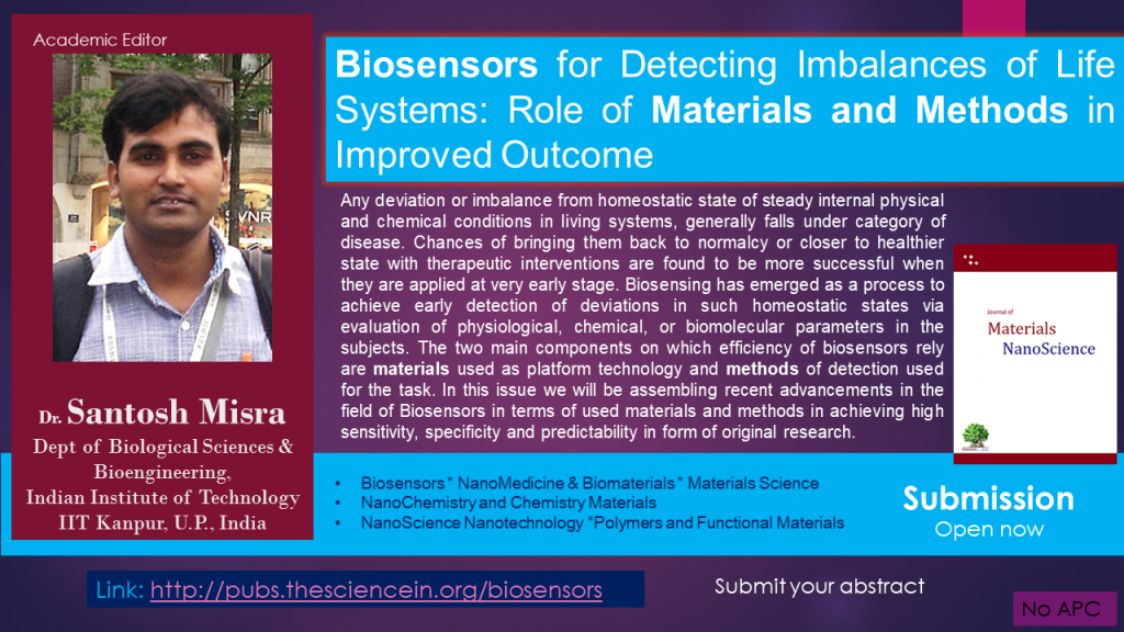 Biosensors for Detecting Imbalances of Life Systems: Role of Materials and Methods in Improved Outcome