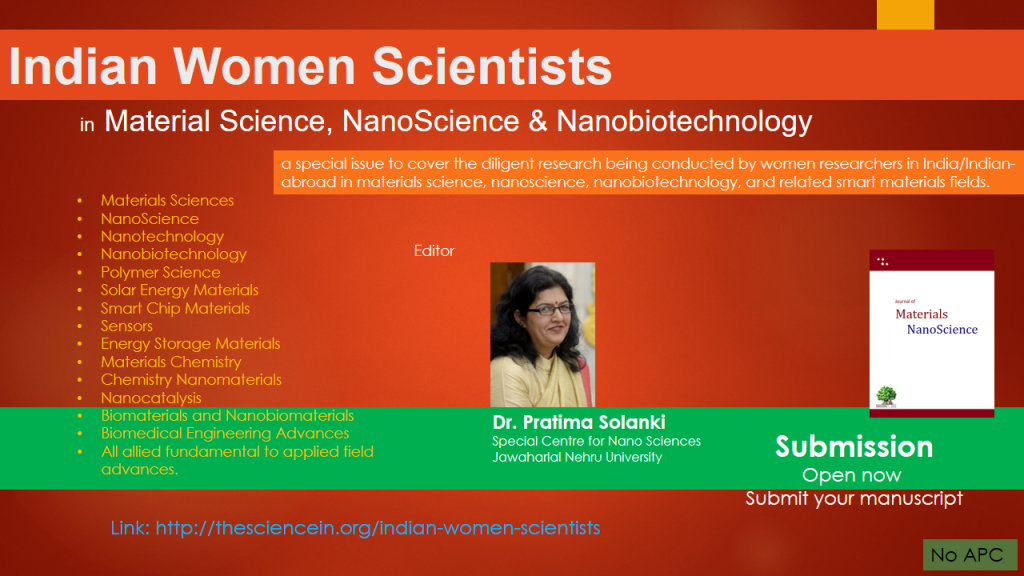 Indian Women Scientists in Material Sciences, NanoSciences and Nanobiotechnology